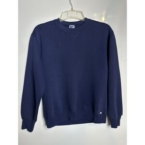 Vintage 90s Russell Athletic Blank Pullover Sweatshirt Hoodie Size M Made Usa